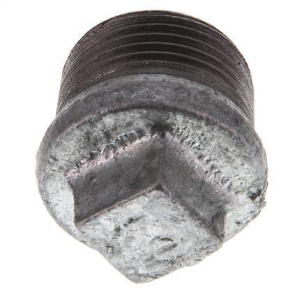 Plug R1'' Malleable cast iron with External Square 25bar (351.25psi) [5 Pieces]