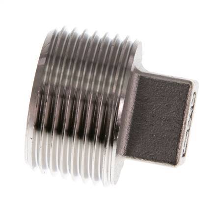 Stopfen R1'' aus Edelstahl mit Außenvierkant 16bar (224.8psi)