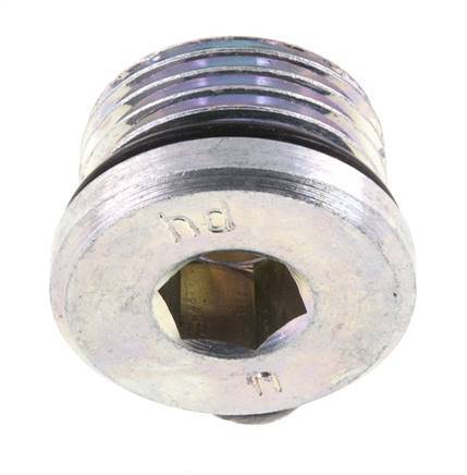 Plug UNF 3/4INCH-16 Steel NBR with Internal Hex 630bar (8851.5psi) [2 Pieces]