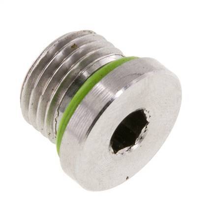 Stopfen UNF 1/2''-20 Edelstahl FKM mit Innensechskant 630bar (8851,5psi)