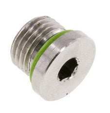 Plug UNF 1/2''-20 Stainless steel FKM with Internal Hex 630bar (8851.5psi)