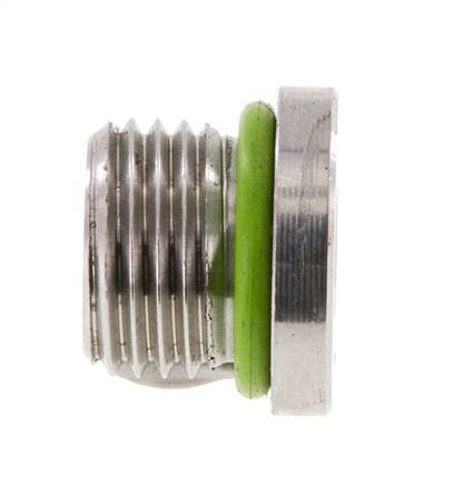 Stopfen UNF 1/2''-20 Edelstahl FKM mit Innensechskant 630bar (8851,5psi)