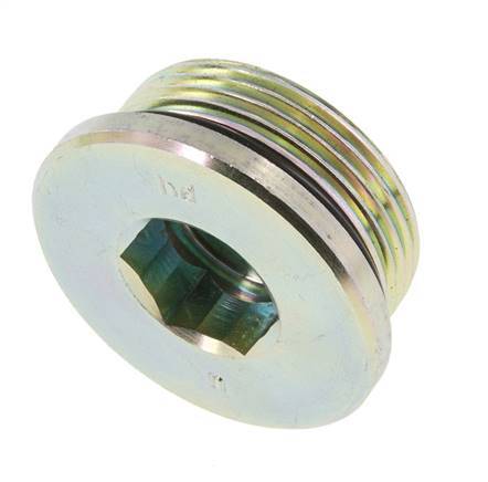 Stopfen UN 1-5/8''-12 Stahl NBR mit Innensechskant 250bar (3512.5psi)