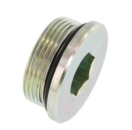 Stopfen UN 1-5/8''-12 Stahl NBR mit Innensechskant 250bar (3512.5psi)