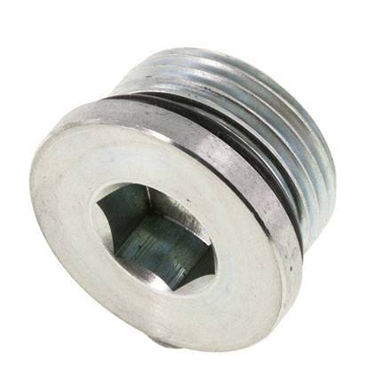 Plug UN 1-3/16INCH-12 Steel NBR with Internal Hex 400bar (5620.0psi)