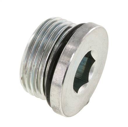 Stopfen UN 1-3/16INCH-12 Stahl NBR mit Innensechskant 400bar (5620.0psi)