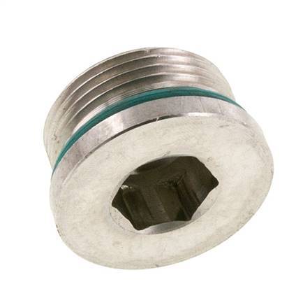 Stopfen UN 1-5/16''-12 Edelstahl FKM mit Innensechskant 400bar (5620.0psi)