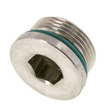 Stopfen UN 1-5/16''-12 Edelstahl FKM mit Innensechskant 400bar (5620.0psi)