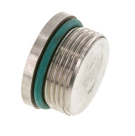 Stopfen UN 1-5/16''-12 Edelstahl FKM mit Innensechskant 400bar (5620.0psi)