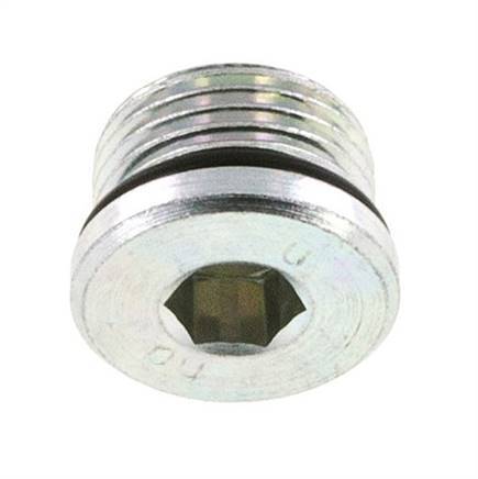 Stopfen UNF 7/8''-14 Stahl NBR mit Innensechskant 630bar (8851,5psi)