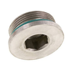 Stopfen UN 1-5/8''-12 Edelstahl FKM mit Innensechskant 250bar (3512.5psi)