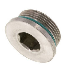 Stopfen UN 1-5/8''-12 Edelstahl FKM mit Innensechskant 250bar (3512.5psi)