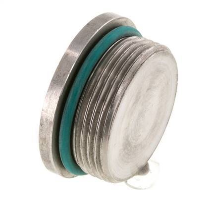 Stopfen UN 1-5/8''-12 Edelstahl FKM mit Innensechskant 250bar (3512.5psi)