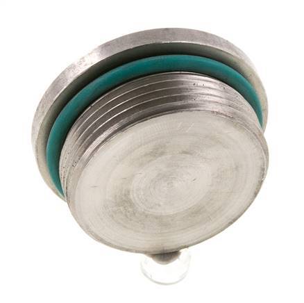Stopfen UN 1-5/8''-12 Edelstahl FKM mit Innensechskant 250bar (3512.5psi)