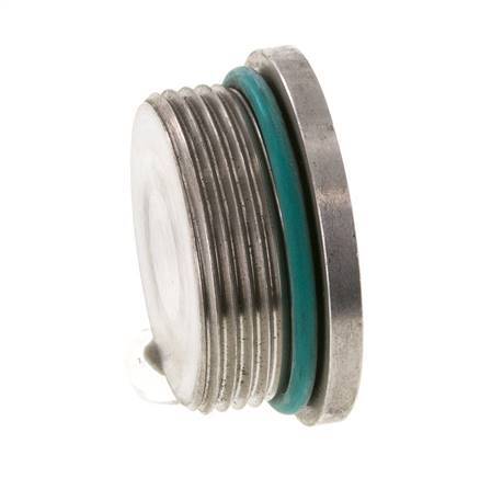 Stopfen UN 1-5/8''-12 Edelstahl FKM mit Innensechskant 250bar (3512.5psi)