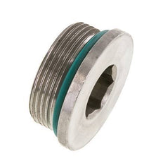 Stopfen UN 1-5/8''-12 Edelstahl FKM mit Innensechskant 250bar (3512.5psi)