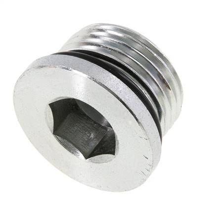 Stopfen UN 1-1/16''-12 Stahl NBR mit Innensechskant 400bar (5620.0psi)