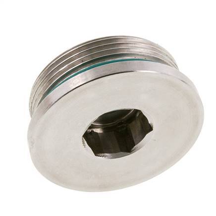 Stopfen UN 1-7/8''-12 Edelstahl FKM mit Innensechskant 250bar (3512.5psi)