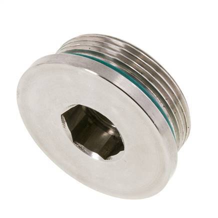 Stopfen UN 1-7/8''-12 Edelstahl FKM mit Innensechskant 250bar (3512.5psi)