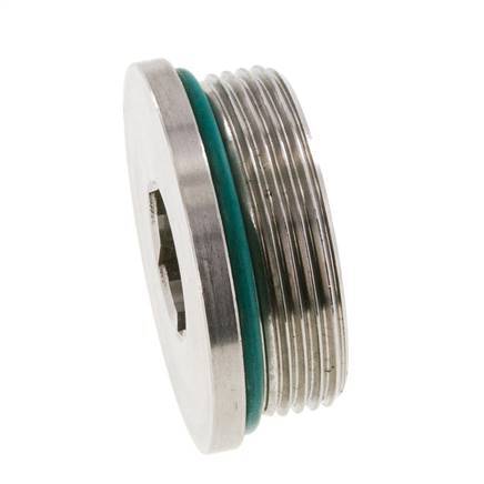 Stopfen UN 1-7/8''-12 Edelstahl FKM mit Innensechskant 250bar (3512.5psi)