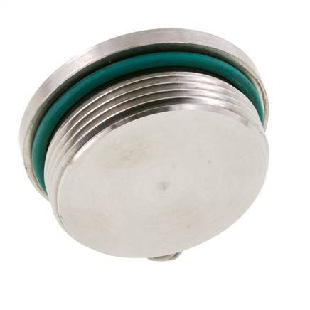 Stopfen UN 1-7/8''-12 Edelstahl FKM mit Innensechskant 250bar (3512.5psi)