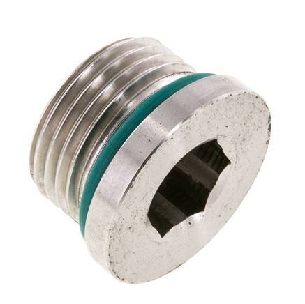 Stopfen UN 1-1/16''-12 Edelstahl FKM mit Innensechskant 400bar (5620.0psi)