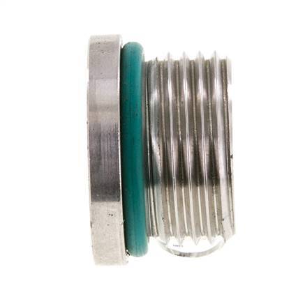 Stopfen UN 1-1/16''-12 Edelstahl FKM mit Innensechskant 400bar (5620.0psi)