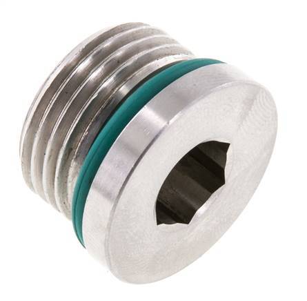 Stopfen UNF 7/8''-14 Edelstahl FKM mit Innensechskant 630bar (8851.5psi)