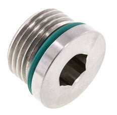 Stopfen UNF 7/8''-14 Edelstahl FKM mit Innensechskant 630bar (8851.5psi)