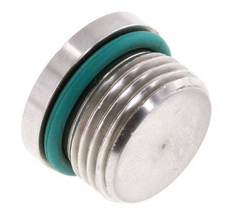 Stopfen UNF 7/8''-14 Edelstahl FKM mit Innensechskant 630bar (8851.5psi)