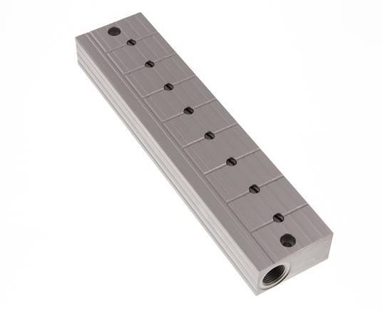 Distributor Bar with Ball Valves 2xG3/8'' - 8xG1/4'' Stainless Steel PN 10