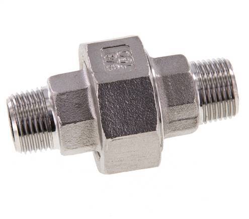 Gerade Verschraubung R3/8'' Edelstahl Flachdichtung PTFE 16bar (224.8psi)