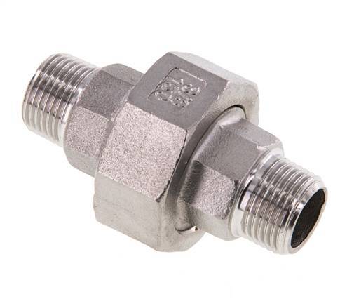 Gerade Verschraubung R3/8'' Edelstahl Flachdichtung PTFE 16bar (224.8psi)