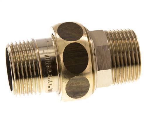 Gerade Verschraubung R1'' Messing Flachdichtung Centellen 16bar (224.8psi)