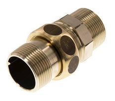 Union Straight Connector R1 1/4'' Brass Flat Seal Centellen 16bar (224.8psi)