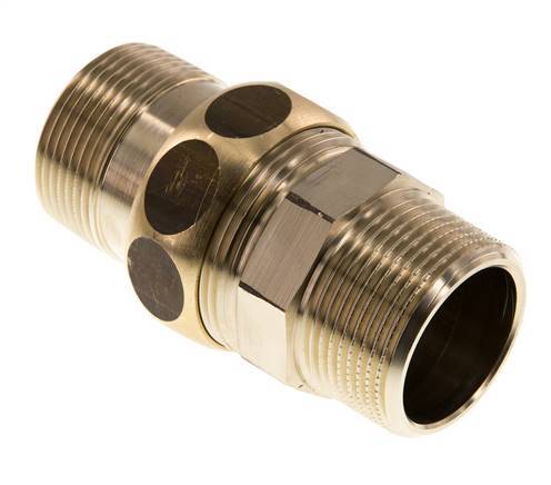 Union Straight Connector R1 1/4'' Brass Flat Seal Centellen 16bar (224.8psi)