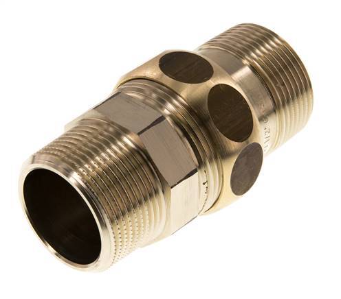 Union Straight Connector R1 1/4'' Brass Flat Seal Centellen 16bar (224.8psi)