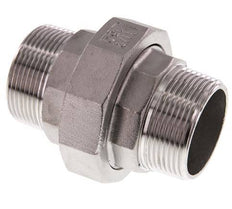 Gerade Verschraubung R1 1/2'' Edelstahl Flachdichtung PTFE 16bar (224.8psi)