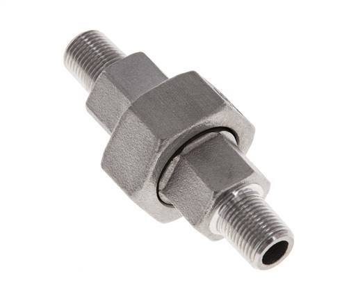 Gerade Verschraubung R1/8'' Edelstahl Flachdichtung PTFE 16bar (224.8psi)