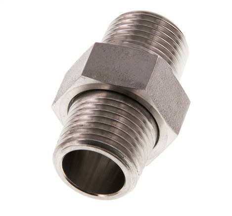 Doppelnippel R1/2'' Teilbare konische Dichtung aus Edelstahl 40bar (562.0psi)