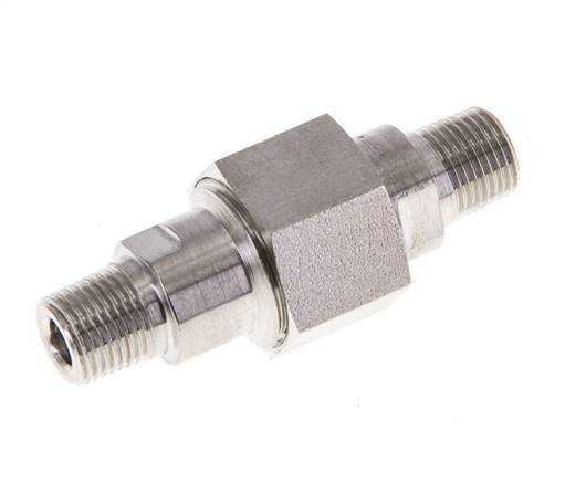 Doppelnippel R1/8'' trennbar Edelstahl Flachdichtung PTFE 40bar (562.0psi)