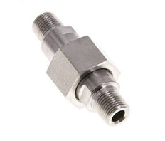 Double Nipple R1/8'' Separable Stainless Steel Flat Seal PTFE 40bar (562.0psi)
