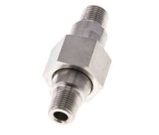 Doppelnippel R1/8'' trennbar Edelstahl Flachdichtung PTFE 40bar (562.0psi)