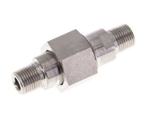 Doppelnippel R1/8'' trennbar Edelstahl Flachdichtung PTFE 40bar (562.0psi)