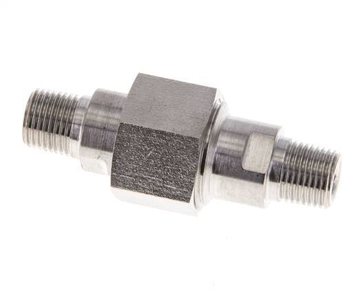 Doppelnippel R1/8'' trennbar Edelstahl Flachdichtung PTFE 40bar (562.0psi)