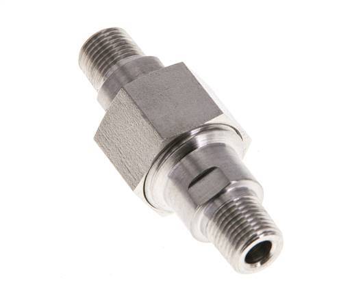 Doppelnippel R1/8'' trennbar Edelstahl Flachdichtung PTFE 40bar (562.0psi)