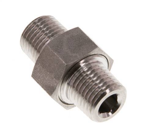 Doppelnippel R1/4'' trennbare konische Dichtung aus Edelstahl 40bar (562.0psi)