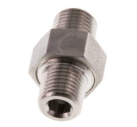 Doppelnippel R1/4'' trennbare konische Dichtung aus Edelstahl 40bar (562.0psi)
