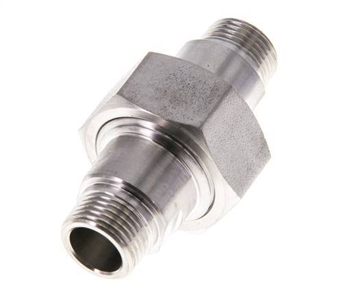 Double Nipple R3/8'' Separable Stainless Steel Flat Seal PTFE 40bar (562.0psi)