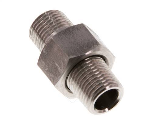 Doppelnippel R1/8'' Teilbare konische Dichtung aus Edelstahl 40bar (562.0psi)